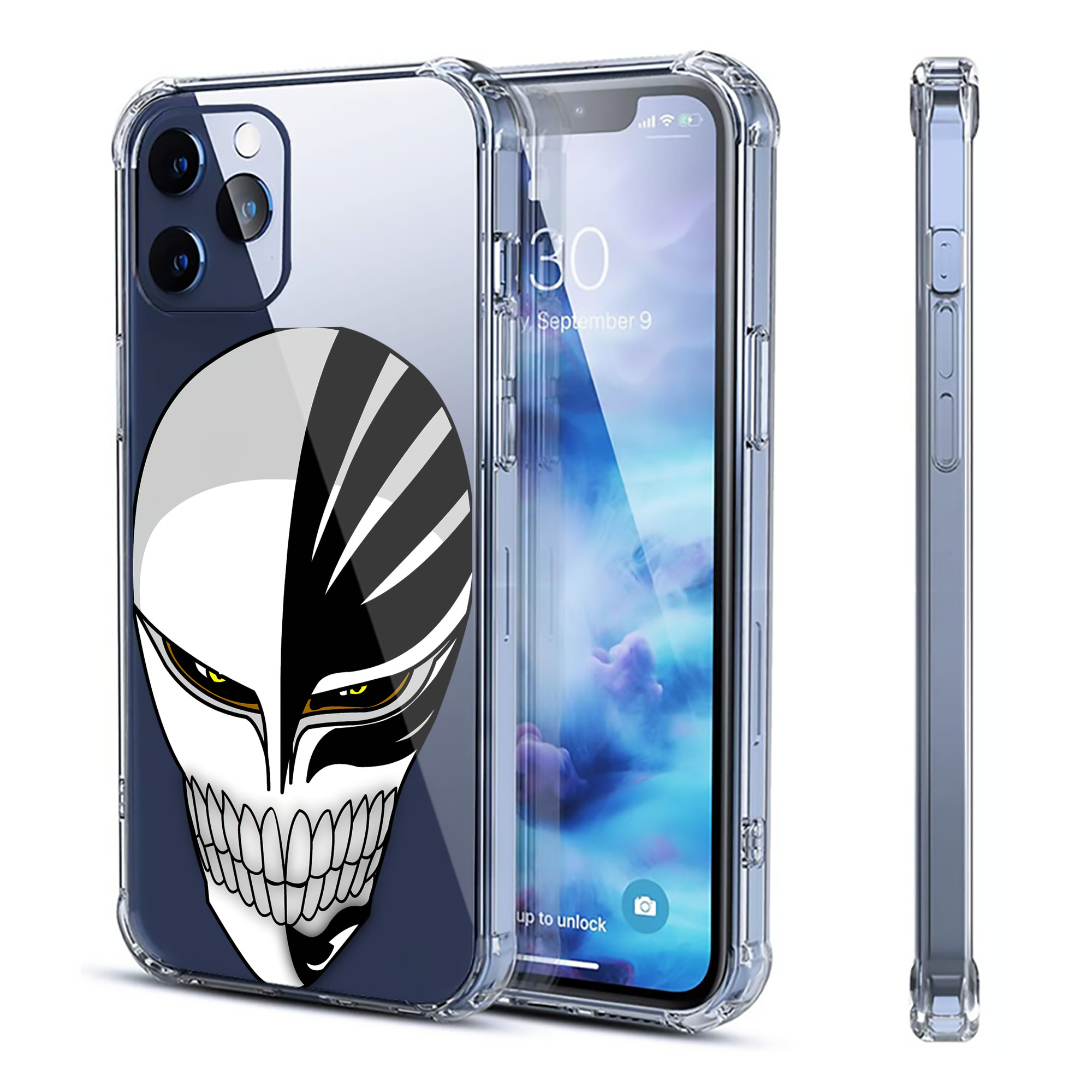 （画像用） ブリーチ 黒崎一護（くろさき いちご）BLEACH Kurosaki Ichigo 【iPhone 12シリーズ対応】透明スマホケース（クリアソフトケース）